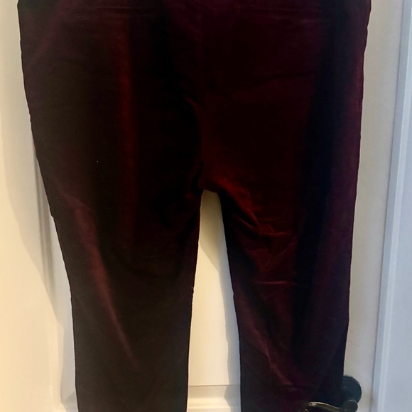 Old Navy Women’s Rich Burgundy Velvet Pixie Pants size 16 - Picture 3 of 5